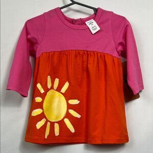 Nordstrom by Christina Martinez pink and orange sun graphic knit dress NWT 9 m